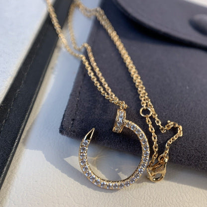 [Plus&Max]JUSTE NECKLACE PINK GOLD DIAMONDS