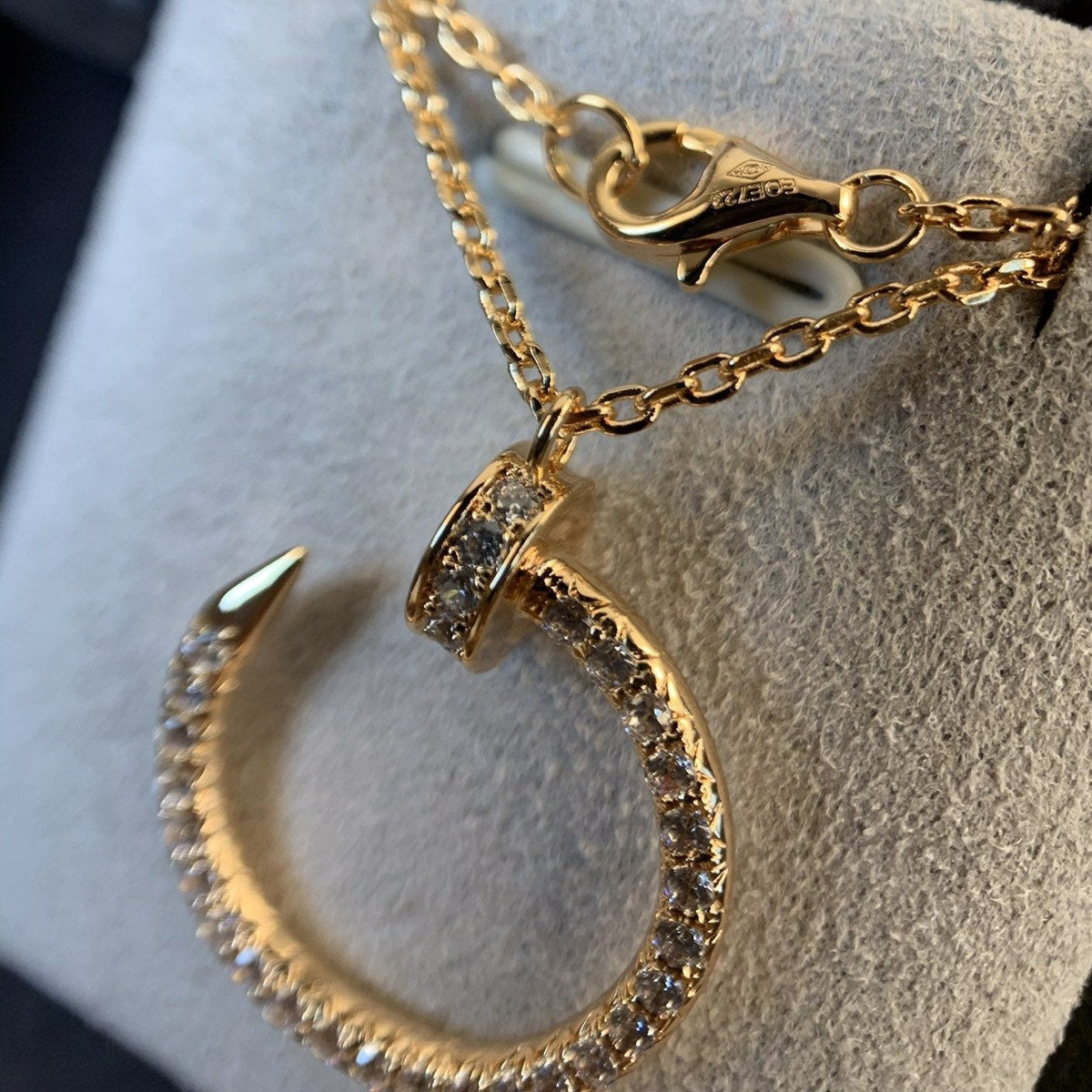 [Plus&Max]JUSTE NECKLACE PINK GOLD DIAMONDS