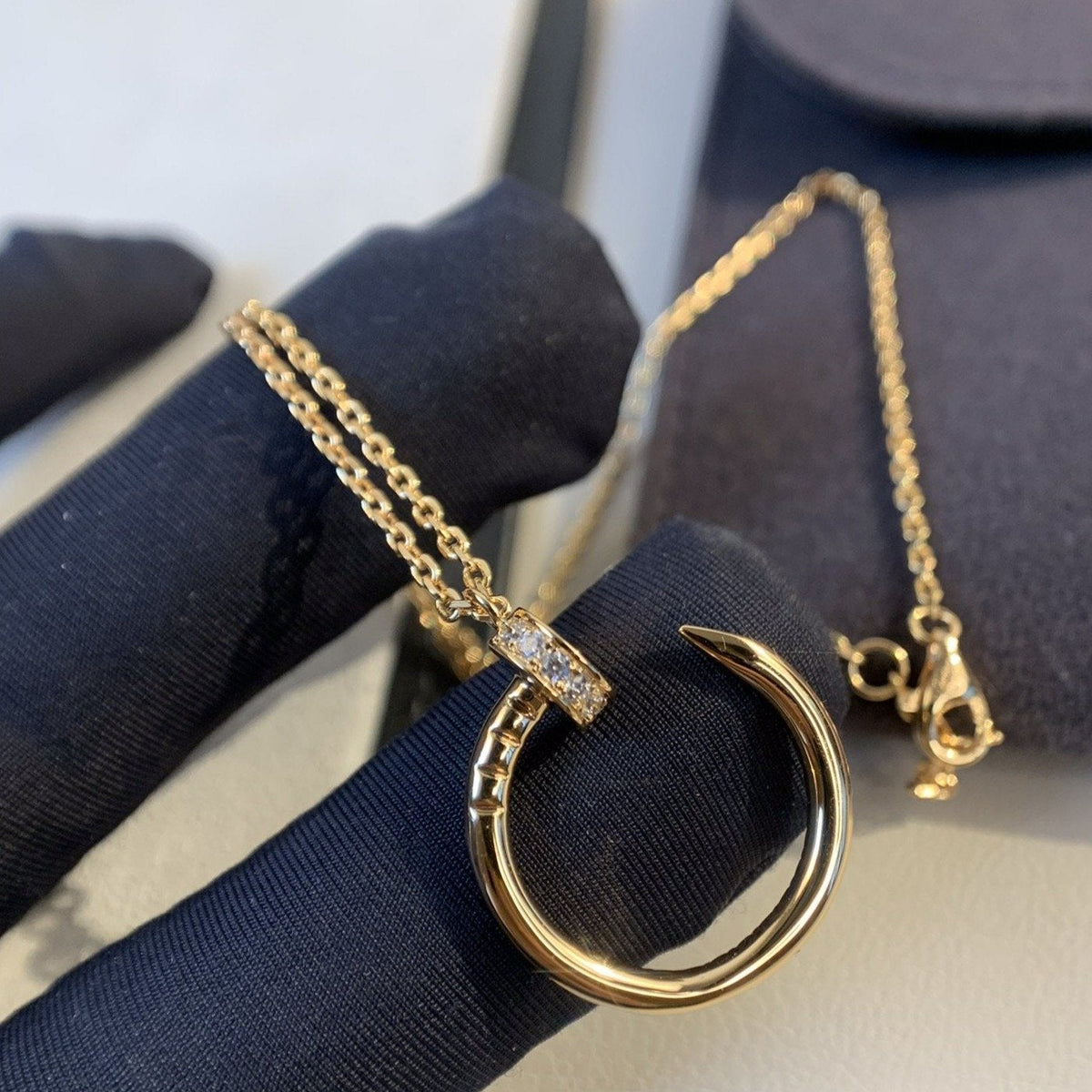 [Plus&Max]JUSTE NECKLACE PINK GOLD DIAMONDS