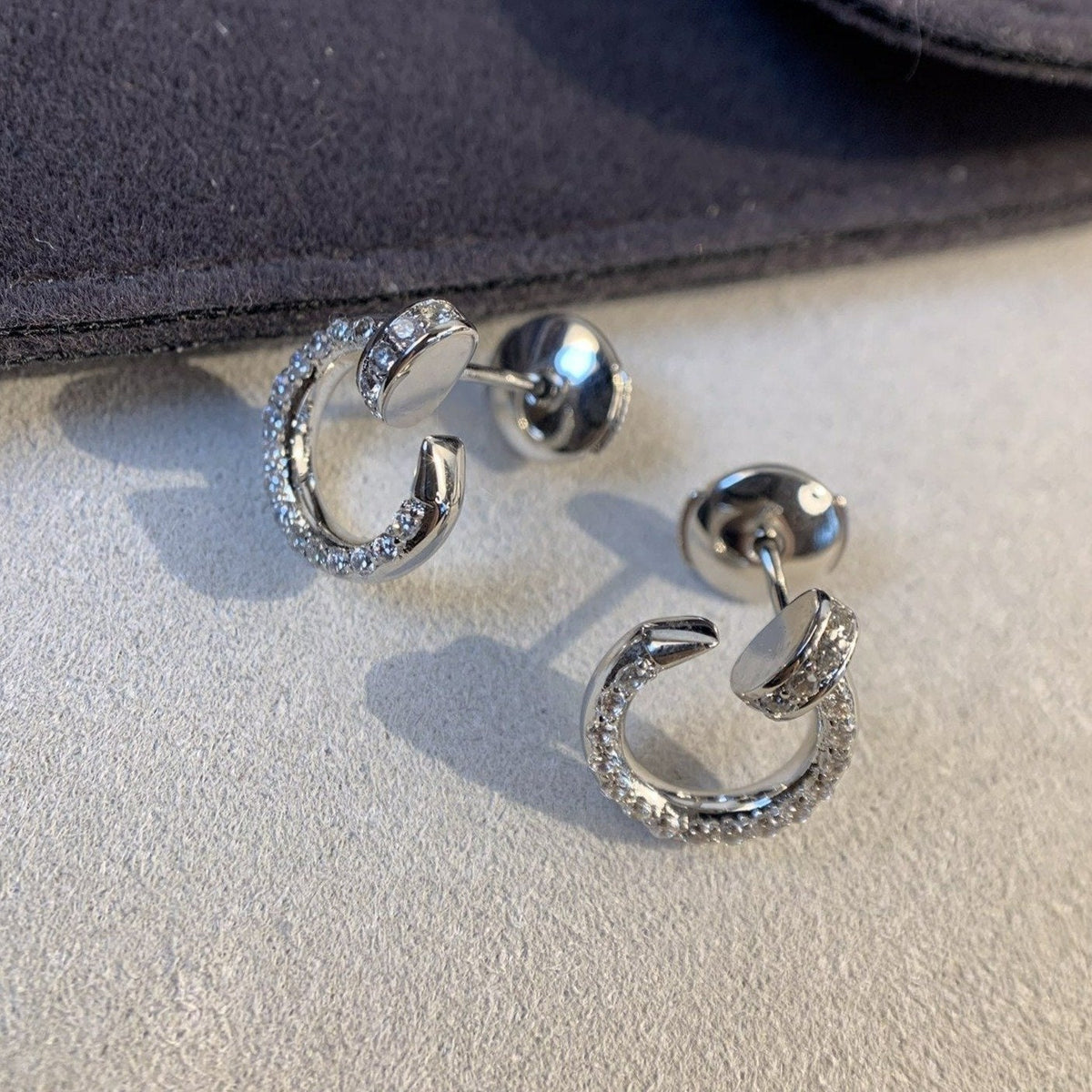 [Plus&Max]JUSTE EARRINGS SILVER DIAMONDS