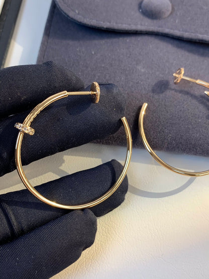 [Plus&Max]JUSTE EARRINGS GOLD DIAMONDS 1.8MM