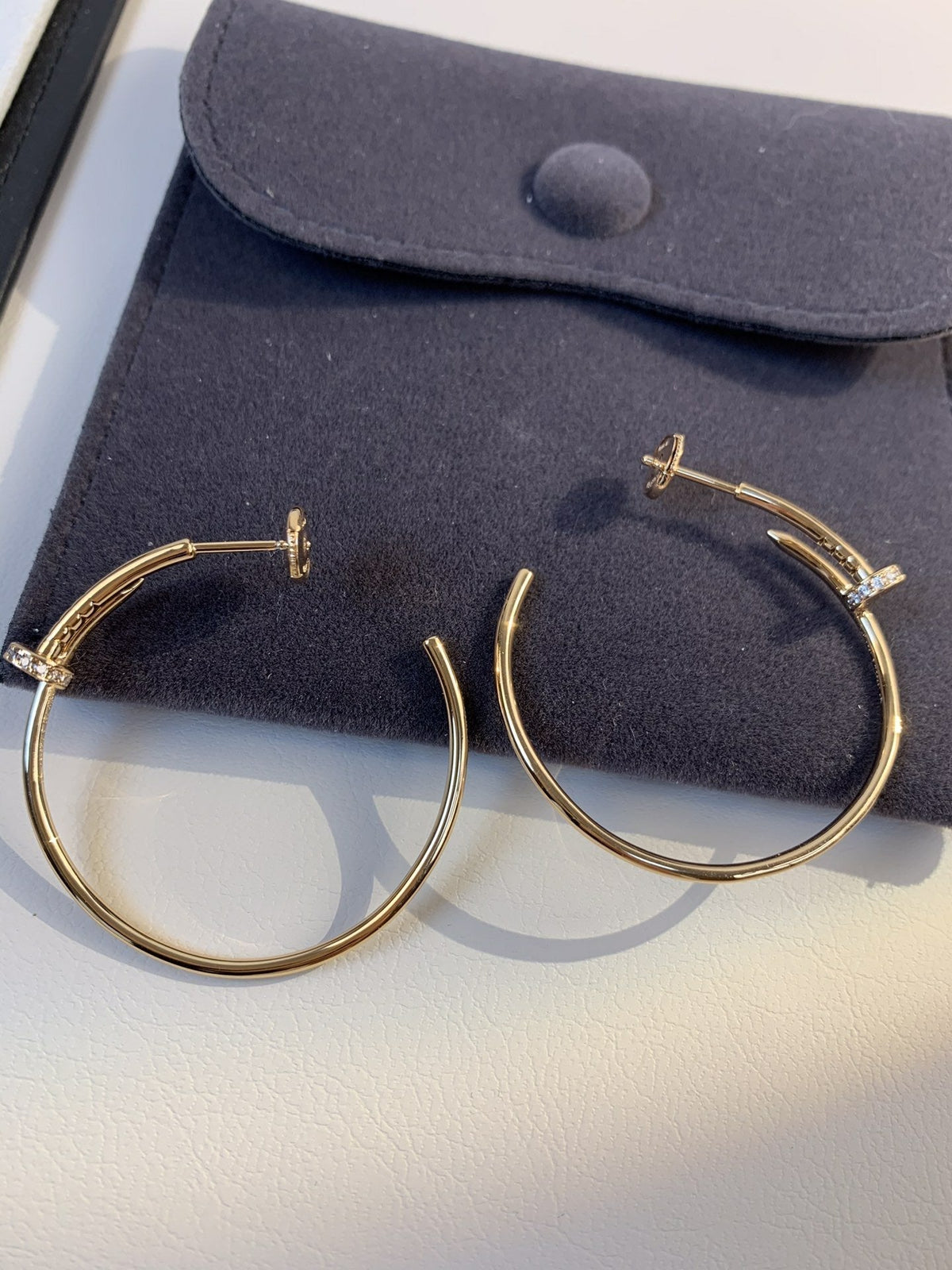 [Plus&Max]JUSTE EARRINGS GOLD DIAMONDS 1.8MM