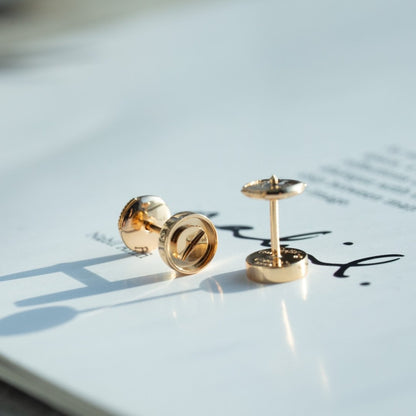 [Plus&Max]LOVE EARRINGS PINK GOLD 10MM