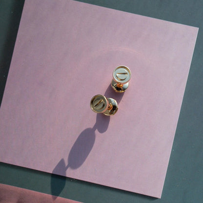 [Plus&Max]LOVE EARRINGS PINK GOLD 10MM