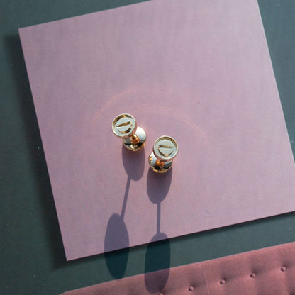 [Plus&Max]LOVE EARRINGS PINK GOLD 10MM