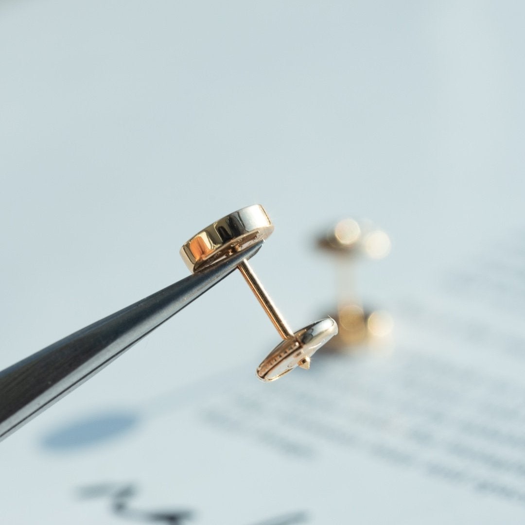 [Plus&Max]LOVE EARRINGS PINK GOLD 10MM
