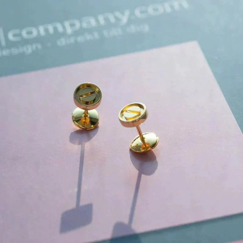 [Plus&Max]LOVE EARRINGS GOLD 10MM