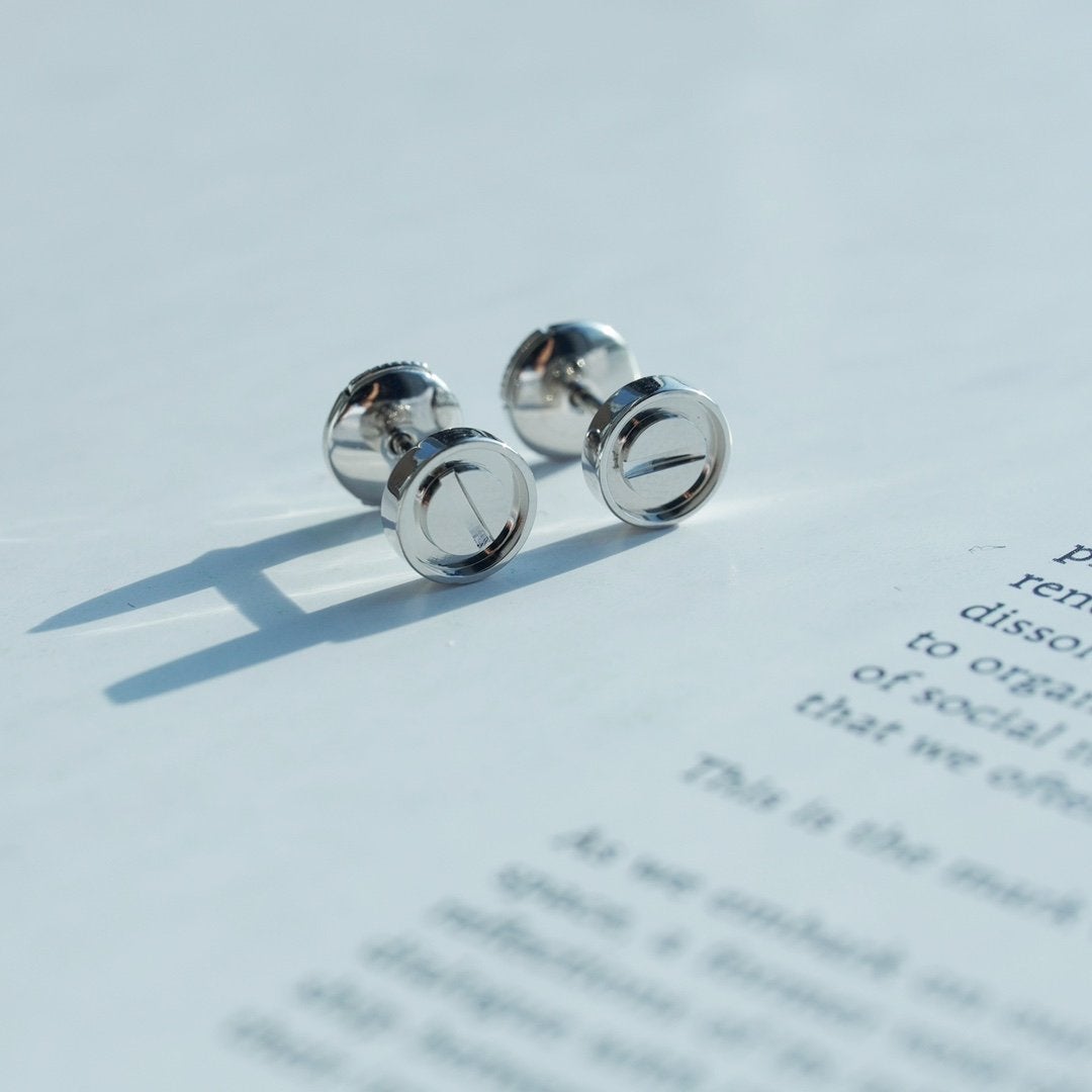 [Plus&Max]LOVE EARRINGS SILVER 10MM