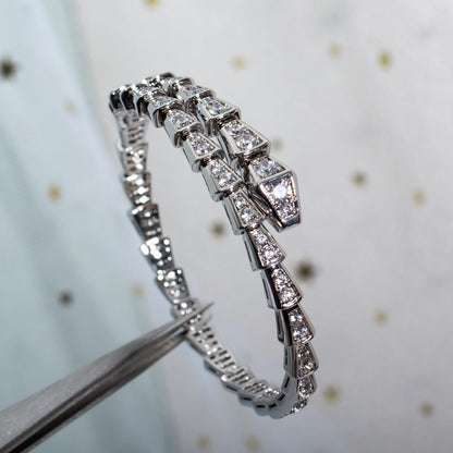 [Plus&max]SERPENTI BRACELET 6MM SILVER DIAMOND