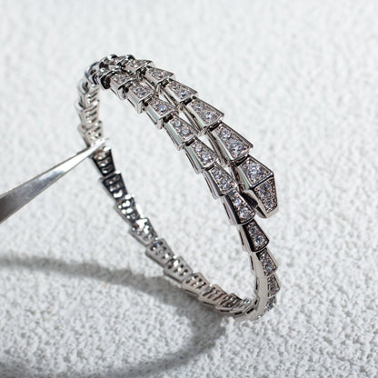 [Plus&max]SERPENTI BRACELET 6MM SILVER DIAMOND