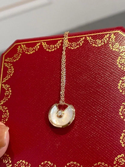 [Plus&Max]AMULETTE ROSE GOLD MOP NECKLACE