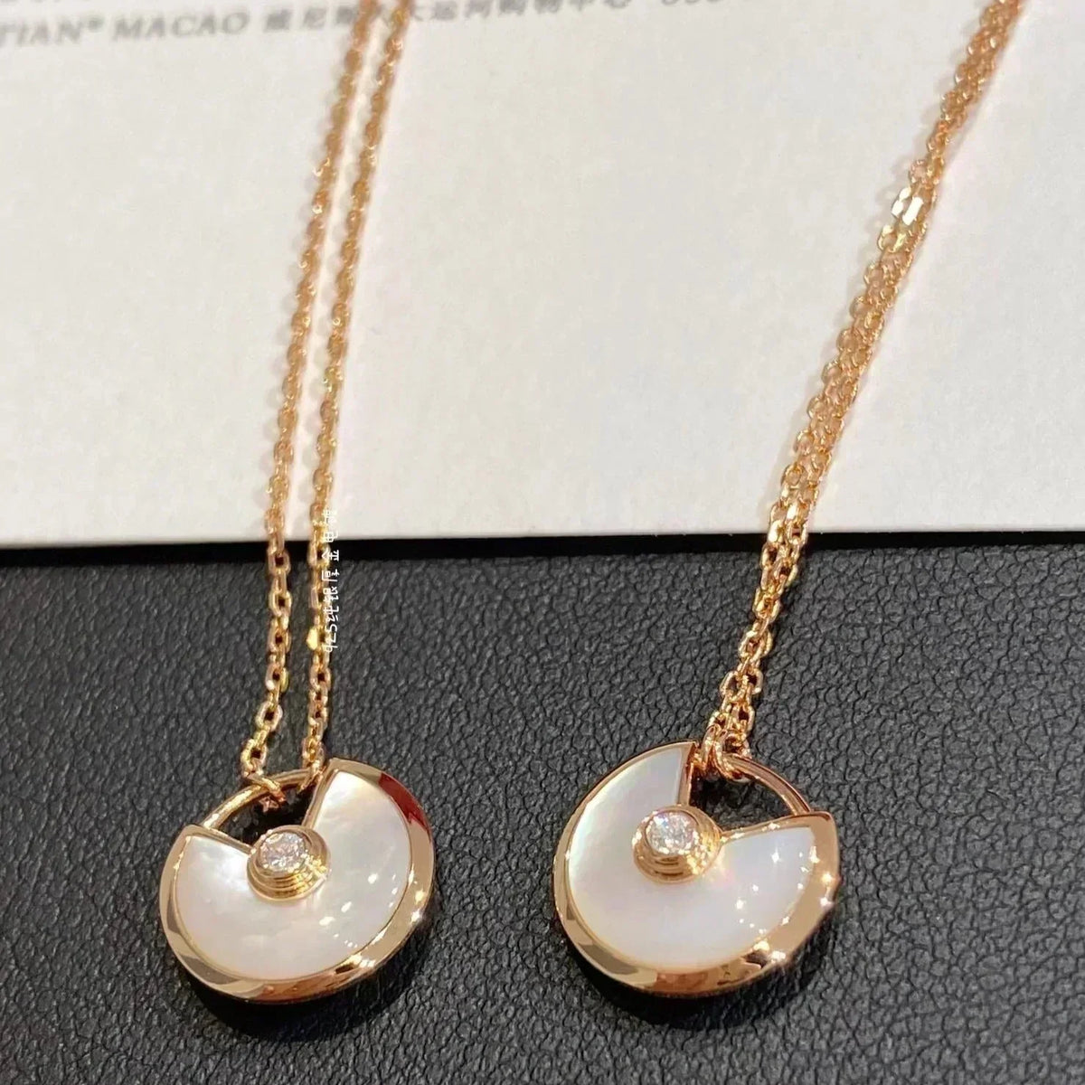[Plus&Max]AMULETTE ROSE GOLD MOP NECKLACE