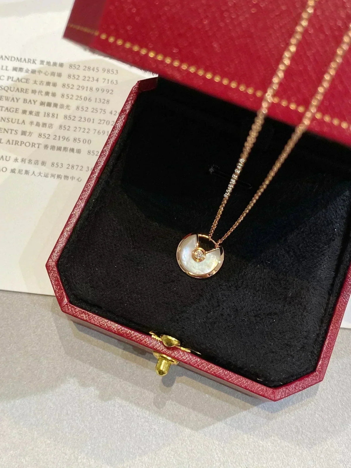 [Plus&Max]AMULETTE ROSE GOLD MOP NECKLACE