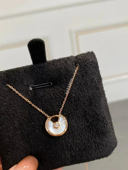 [Plus&Max]AMULETTE ROSE GOLD MOP NECKLACE