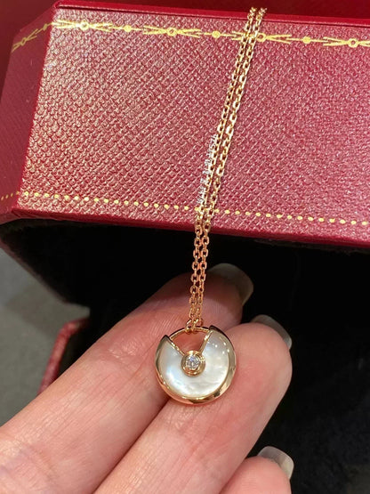 [Plus&Max]AMULETTE ROSE GOLD MOP NECKLACE
