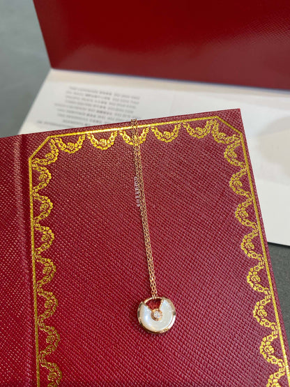 [Plus&Max]AMULETTE ROSE GOLD MOP NECKLACE