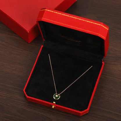 [Plus&Max]AMULETTE GOLD MALACHITE NECKLACE