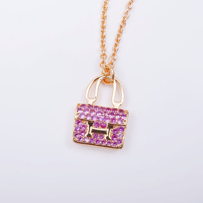 [Plus&Max]CONSTANCE PEDANT PURPLE DIAMOND NECKLACE