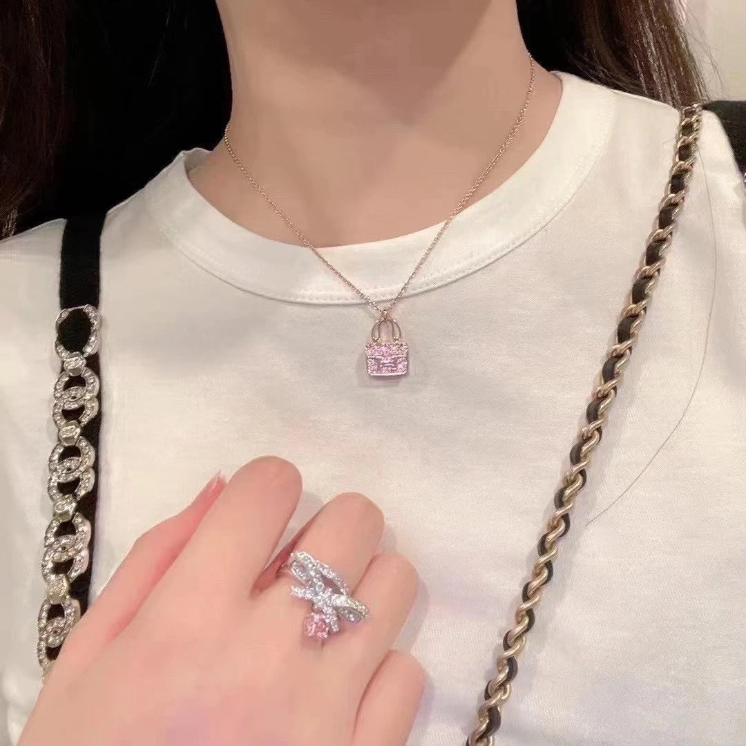 [Plus&Max]CONSTANCE PEDANT PURPLE DIAMOND NECKLACE