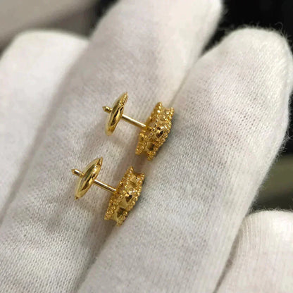 [Plus&Max]CLOVER MINI 9.5MM MALACHITE  EARRINGS