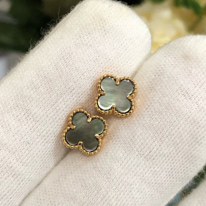 [Plus&Max]CLOVER MINI GOLD EARRINGS