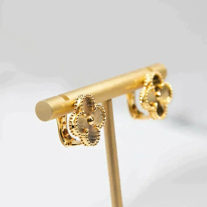 [Plus&Max]CLOVER MEDIUM 1 MOTIFS LASER EARRINGS