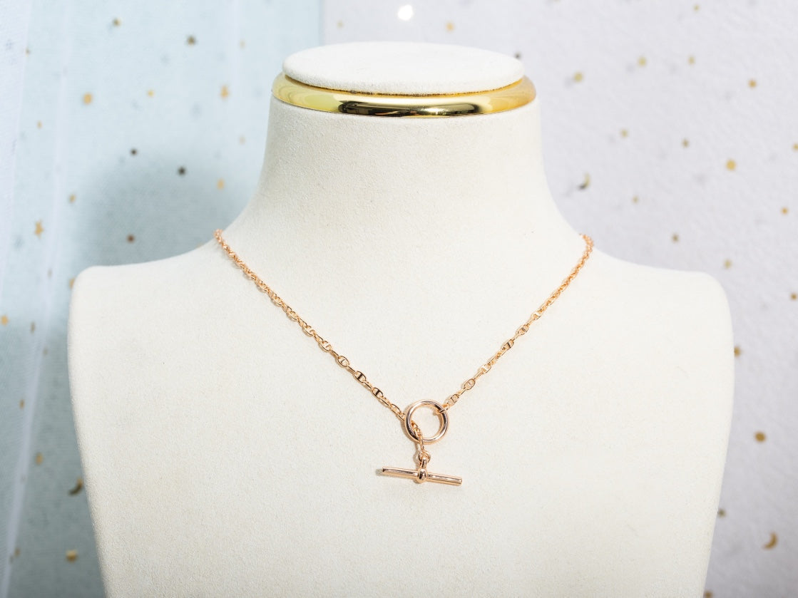 [Plus&Max]ECHAPPEE NECKLACE PINK GOLD