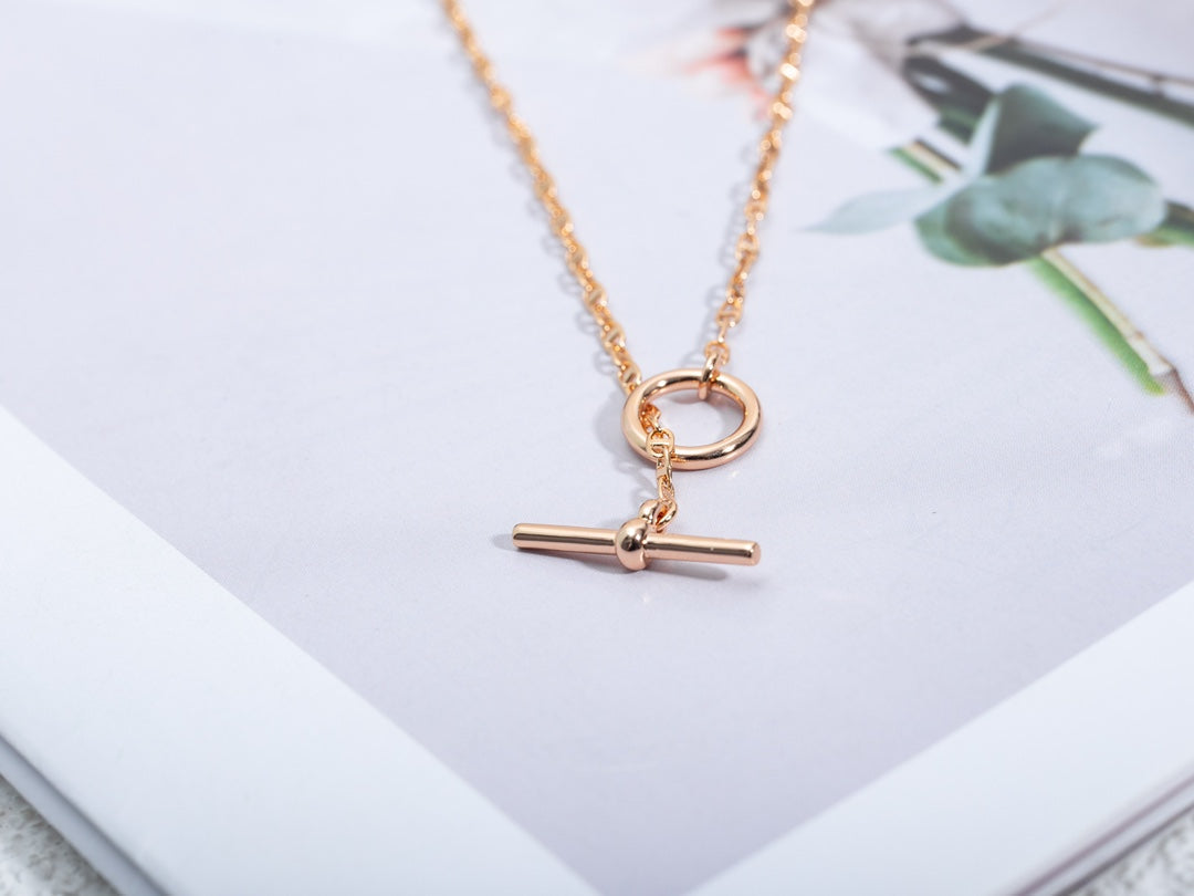 [Plus&Max]ECHAPPEE NECKLACE PINK GOLD