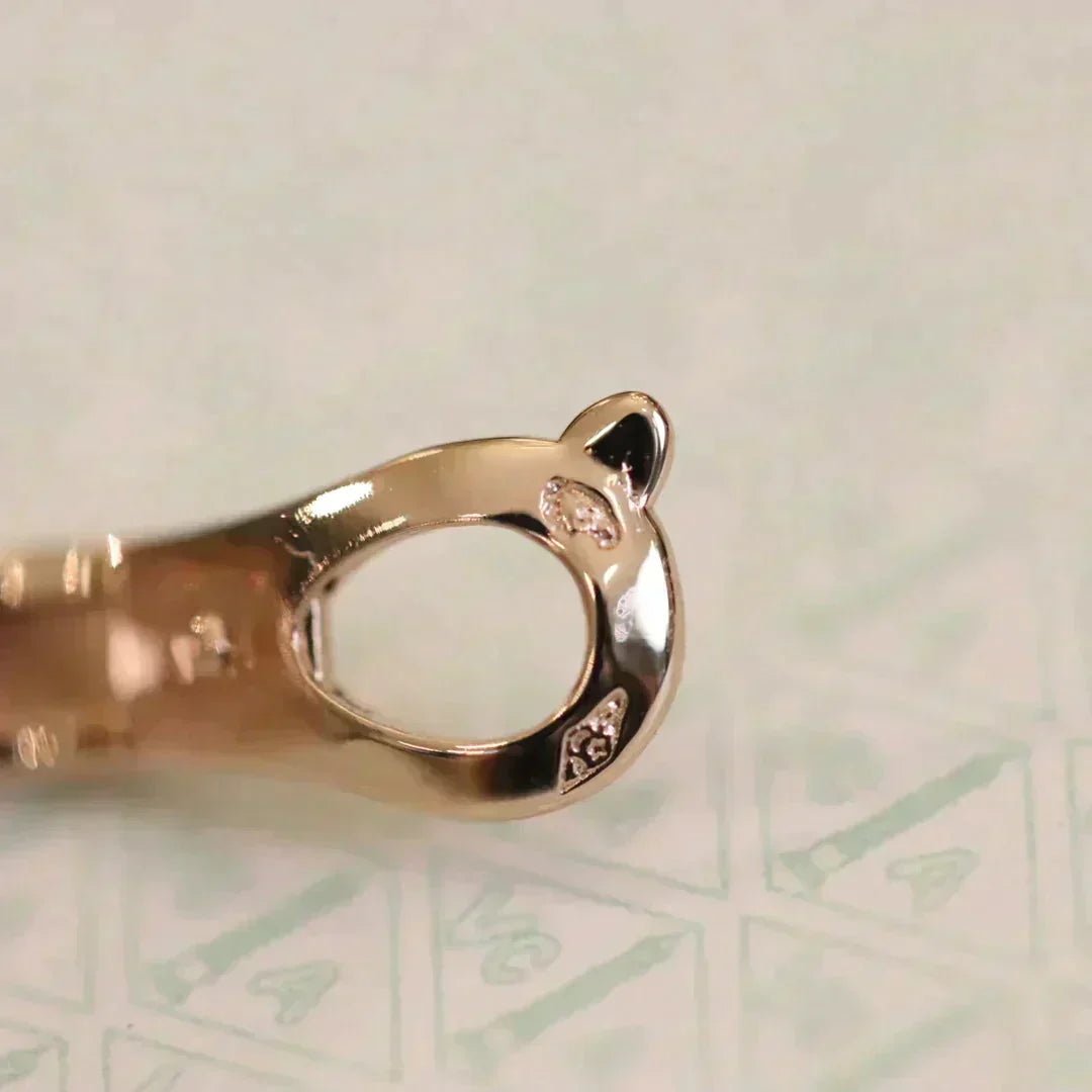 [Plus&Max]CLOVER MEDIUM 1 MOTIFS FUll DIAMOND EARRINGS