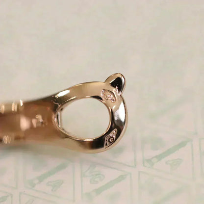 [Plus&Max]CLOVER MEDIUM 1 MOTIFS FUll DIAMOND EARRINGS