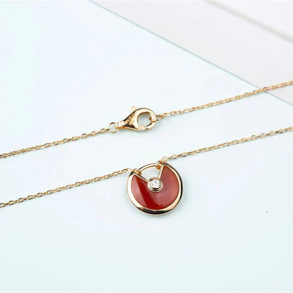 [Plus&Max]AMULETTE GOLD CARNELIAN ONYX NECKLACE