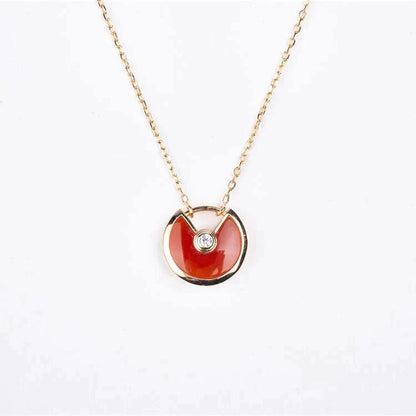 [Plus&Max]AMULETTE GOLD CARNELIAN ONYX NECKLACE