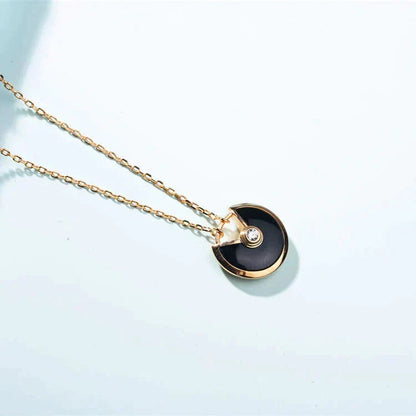 [Plus&Max]AMULETTE GOLD CARNELIAN ONYX NECKLACE