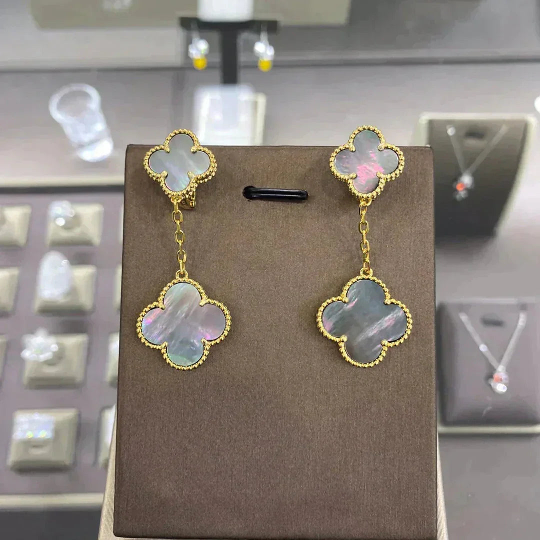[Plus&Max]CLOVER 2 MOTIFS  EARRINGS (MULTIPLE CHOICESC