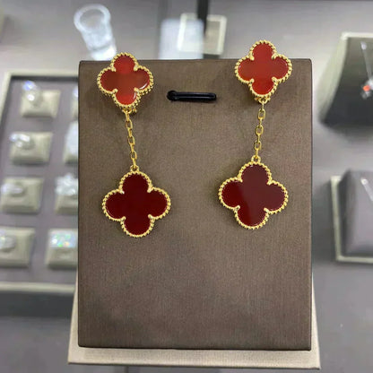 [Plus&Max]CLOVER 2 MOTIFS  EARRINGS (MULTIPLE CHOICESC