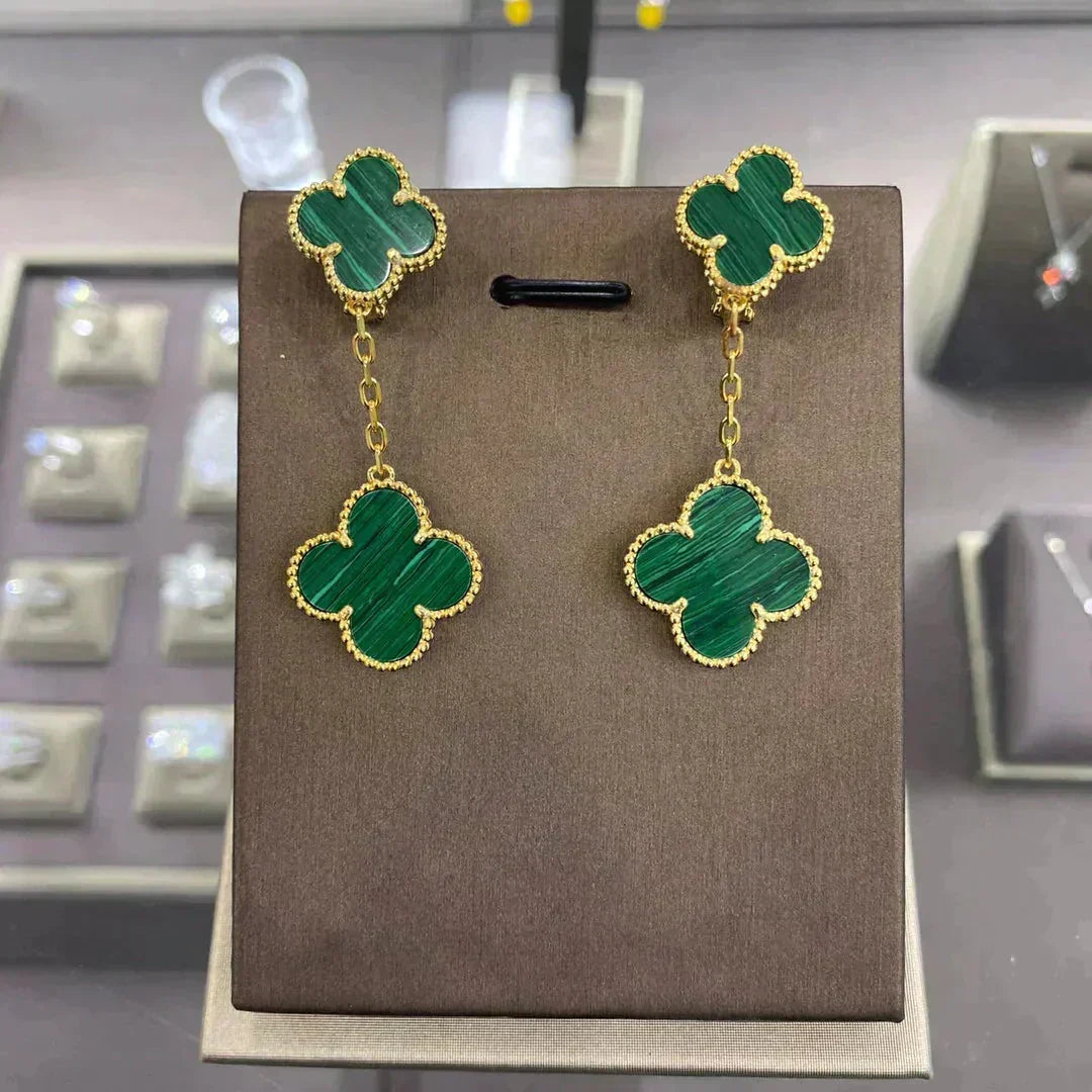 [Plus&Max]CLOVER 2 MOTIFS  EARRINGS (MULTIPLE CHOICESC