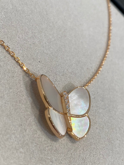 [Plus&Max]BUTTERFLY GOLD MOP DIAMOND NECKLACE