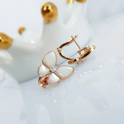 [Plus&Max]BUTTERFLY MOP DIAMOND EARRINGS