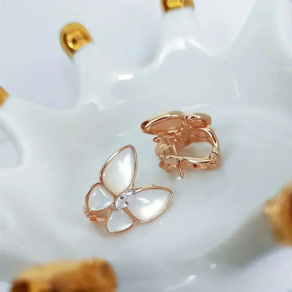 [Plus&Max]BUTTERFLY MOP DIAMOND EARRINGS