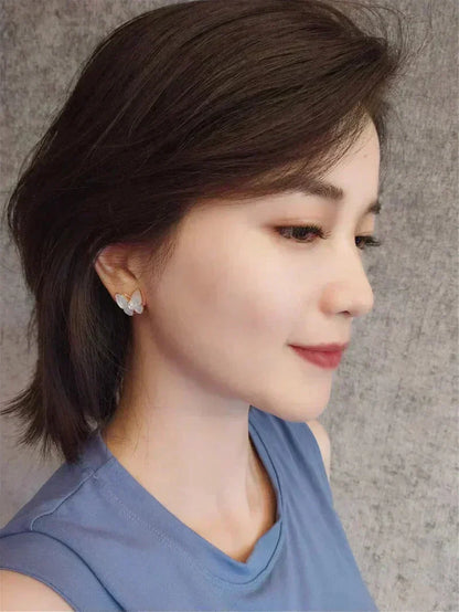 [Plus&Max]BUTTERFLY MOP DIAMOND EARRINGS