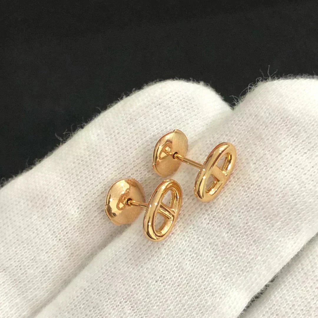 [Plus&Max]CHAINE SMALL EARRINGS GOLD AND SILVER