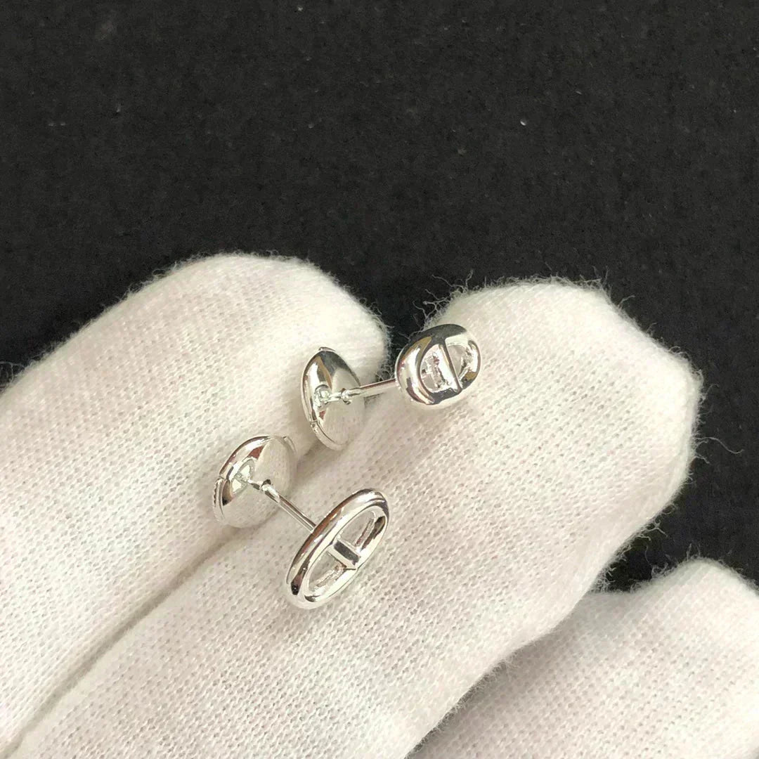 [Plus&Max]CHAINE SMALL EARRINGS GOLD AND SILVER