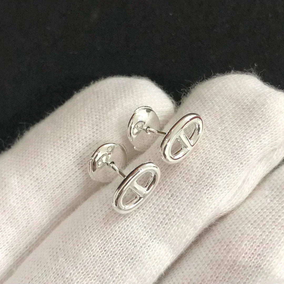 [Plus&Max]CHAINE SMALL EARRINGS GOLD AND SILVER