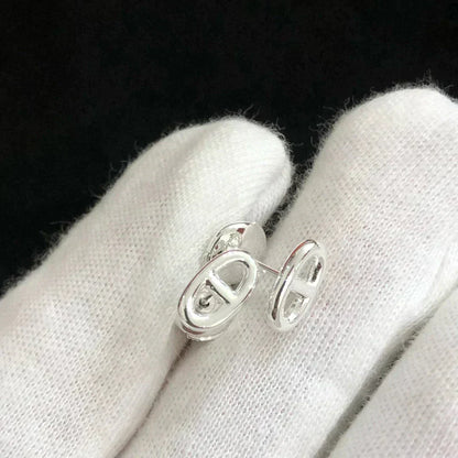 [Plus&Max]CHAINE SMALL EARRINGS GOLD AND SILVER