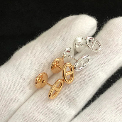 [Plus&Max]CHAINE SMALL EARRINGS GOLD AND SILVER