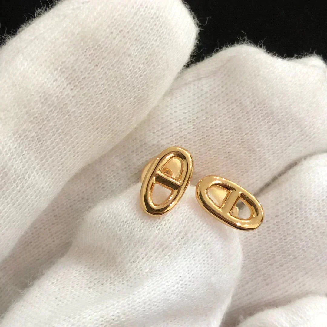 [Plus&Max]CHAINE SMALL EARRINGS GOLD AND SILVER