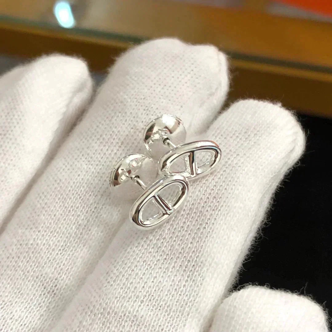 [Plus&Max]CHAINE SMALL EARRINGS GOLD AND SILVER