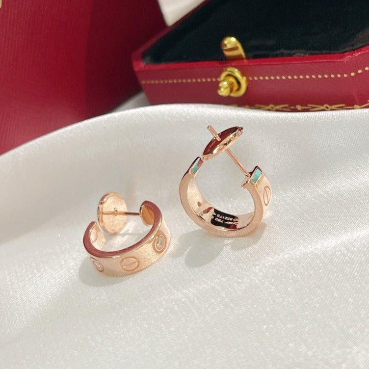 [Plus&Max]LOVE EARRINGS 5.7MM 2 DIAMONDS