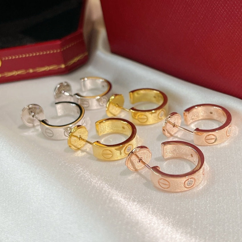 [Plus&Max]LOVE EARRINGS 5.7MM 2 DIAMONDS
