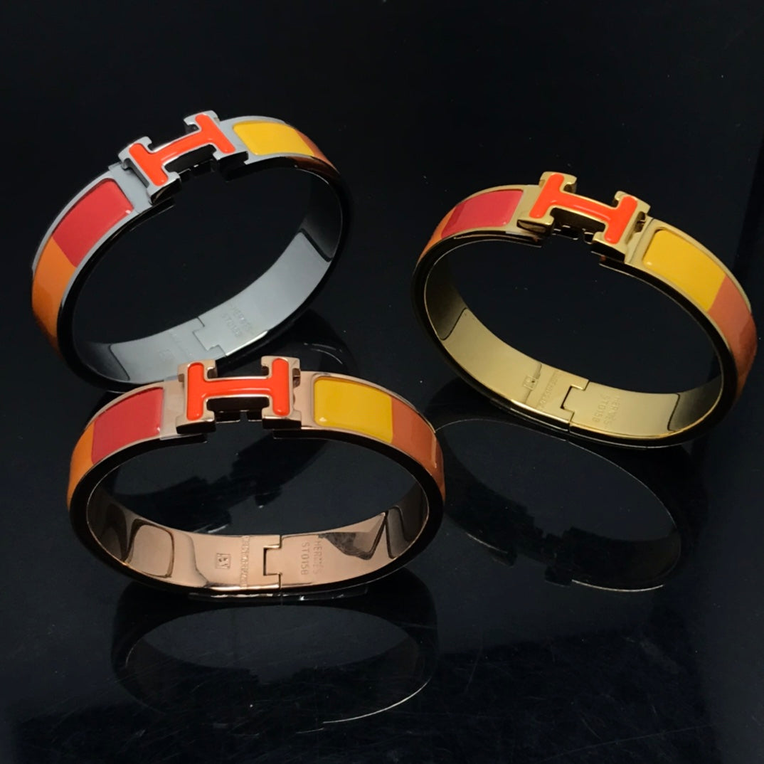 [Plus&Max]H BRACELET ORANGE RAINBOW CERAMIC